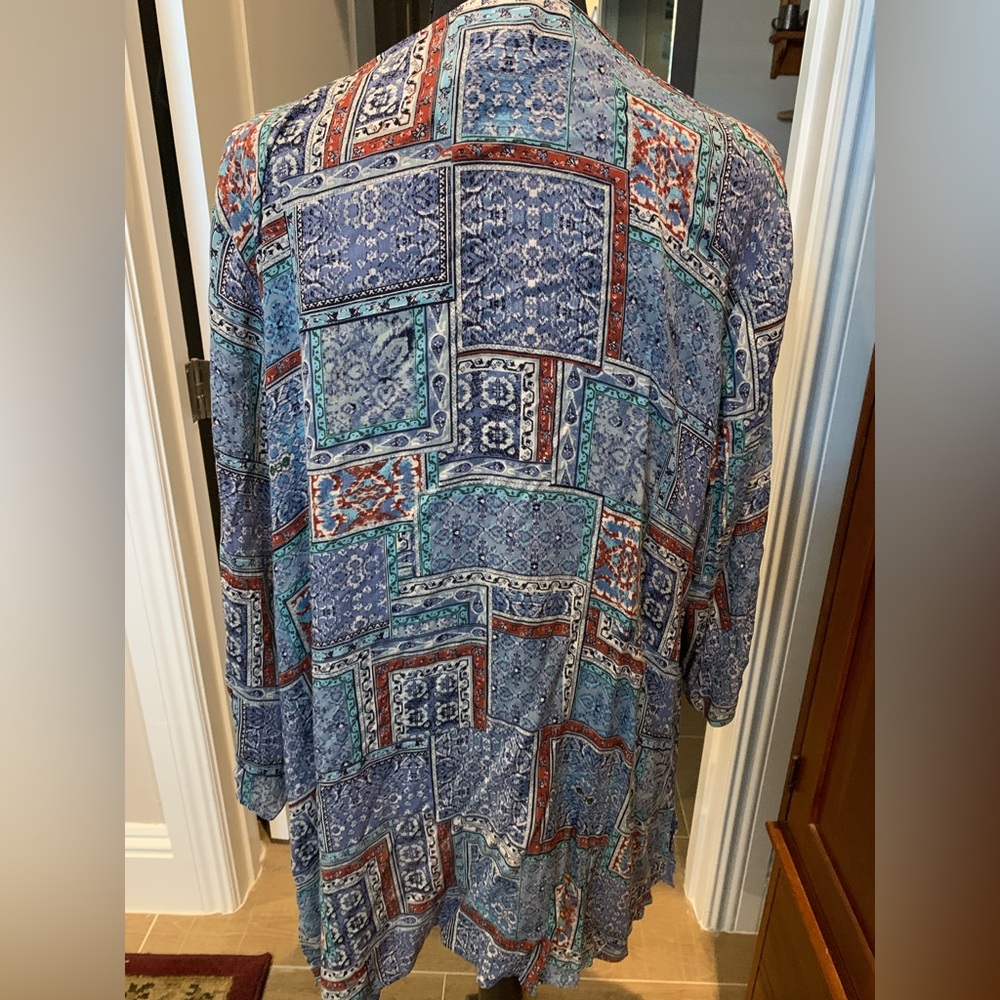 J.Jill Multicolor Patchwork Long Sleeve Tunic NWT - image 3